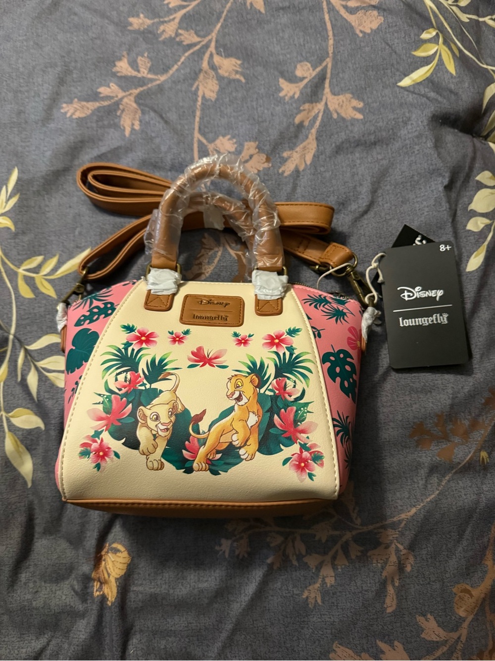 Loungefly Pink & Cream Lion King Crossbody Satchel